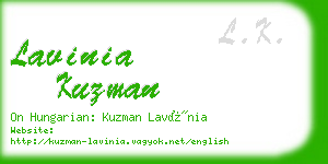 lavinia kuzman business card